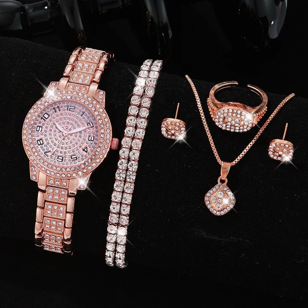 Montre à bande d'acier letterale romain entièrement en diamant avec charme étoilé ensemble de montre à quartz d'affaires - FATAONMontre à bande d'acier letterale romain entièrement en diamant avec charme étoilé ensemble de montre à quartz d'affairesMode HommeFATAON