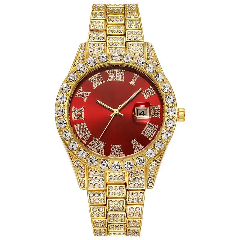 Montre à quartz avec bracelet en acier doré pour homme, échelle romaine, biscuits, calendrier, montre-bracelet classique, mode masculine, luxe - FATAONMontre à quartz avec bracelet en acier doré pour homme, échelle romaine, biscuits, calendrier, montre-bracelet classique, mode masculine, luxeMode HommeFATAON