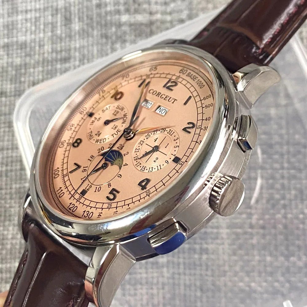 Montre automatique pour hommes Multification Date jour mois année 316L montre mécanique pour hommes boîtier poli indicateur jour/nuit 42mm - FATAONMontre automatique pour hommes Multification Date jour mois année 316L montre mécanique pour hommes boîtier poli indicateur jour/nuit 42mmMode HommeFATAON