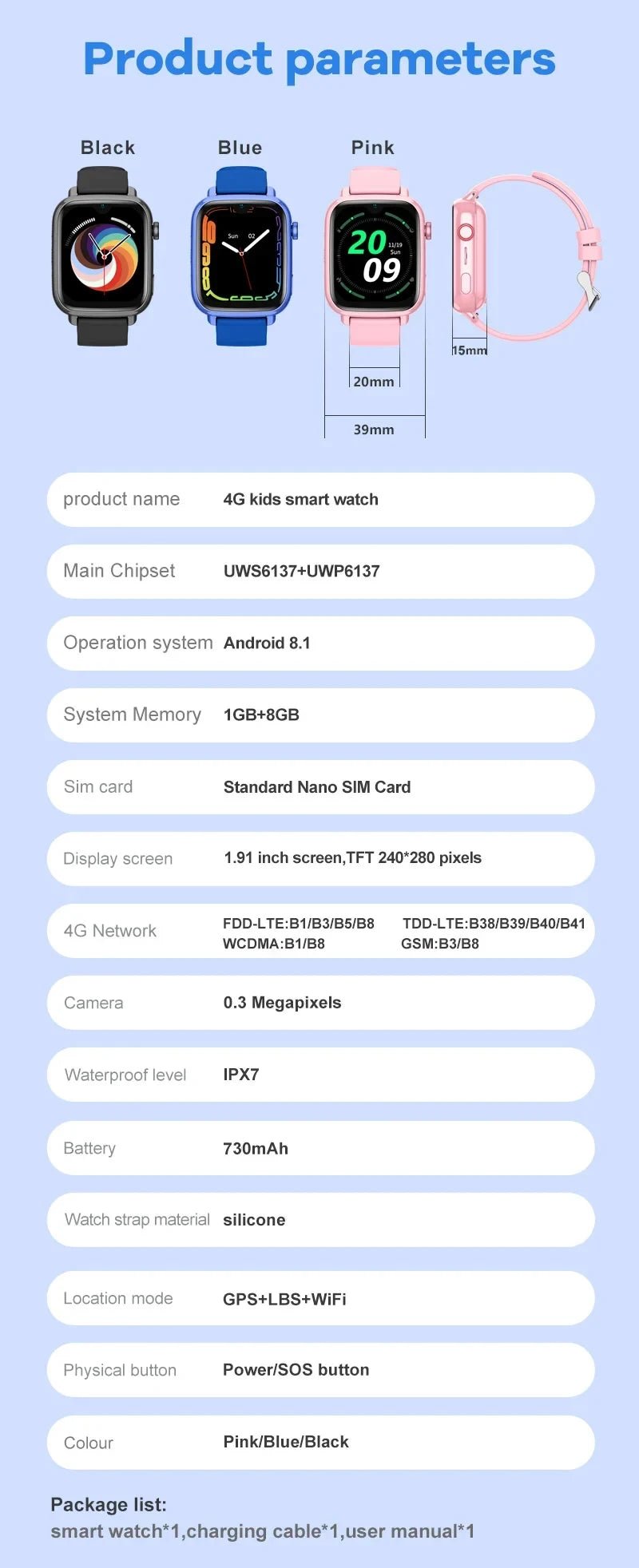 Montre connectée 4G, GPS, WIFI, appel vidéo, application SOS, téléchargement, caméra, moniteur, localisation, téléphone - FATAONMontre connectée 4G, GPS, WIFI, appel vidéo, application SOS, téléchargement, caméra, moniteur, localisation, téléphoneProductivité & OrganisationFATAON