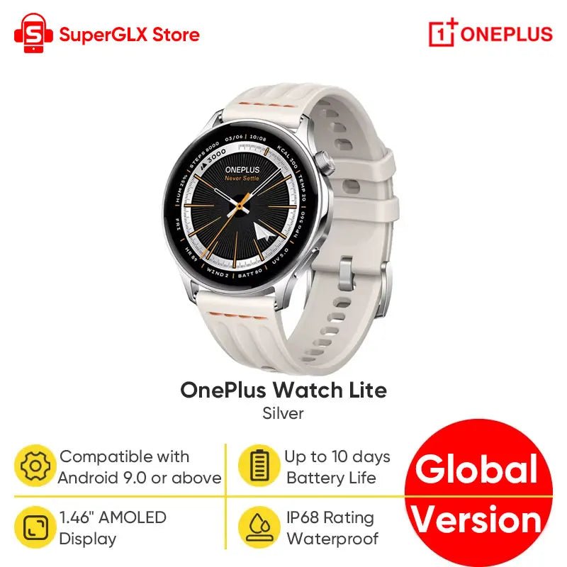 Montre connectée OnePlus Watch Lite version globale, écran AMOLED 1,46'', jusqu'à 10 jours d'autonomie, IP68, BT 5.2, plus de 100 modes sportifs - FATAONMontre connectée OnePlus Watch Lite version globale, écran AMOLED 1,46'', jusqu'à 10 jours d'autonomie, IP68, BT 5.2, plus de 100 modes sportifsProductivité & OrganisationFATAON