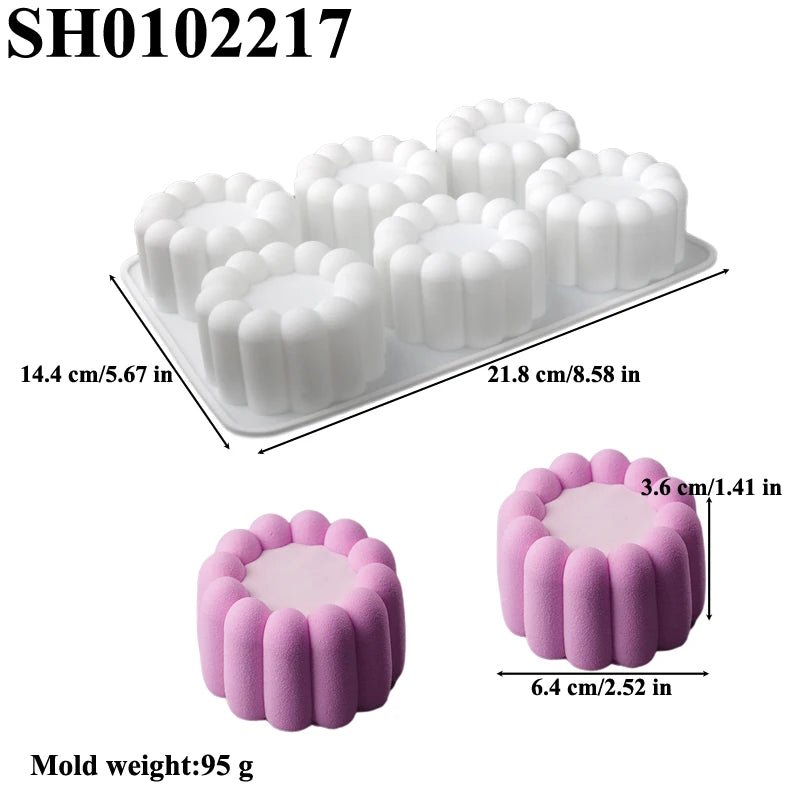 Moule à gâteau cylindrique en Silicone ondulé en dentelle, 6 ou 12 cellules, outils de fabrication de desserts de fête, moule à gâteau en Mousse, fournitures de pâtisserie de cuisine - FATAONMoule à gâteau cylindrique en Silicone ondulé en dentelle, 6 ou 12 cellules, outils de fabrication de desserts de fête, moule à gâteau en Mousse, fournitures de pâtisserie de cuisineSolutions MaisonFATAON