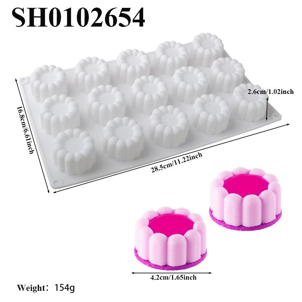 Moule à gâteau cylindrique en Silicone ondulé en dentelle, 6 ou 12 cellules, outils de fabrication de desserts de fête, moule à gâteau en Mousse, fournitures de pâtisserie de cuisine - FATAONMoule à gâteau cylindrique en Silicone ondulé en dentelle, 6 ou 12 cellules, outils de fabrication de desserts de fête, moule à gâteau en Mousse, fournitures de pâtisserie de cuisineSolutions MaisonFATAON
