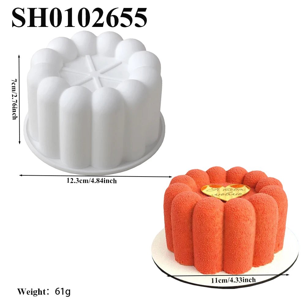 Moule à gâteau cylindrique en Silicone ondulé en dentelle, 6 ou 12 cellules, outils de fabrication de desserts de fête, moule à gâteau en Mousse, fournitures de pâtisserie de cuisine - FATAONMoule à gâteau cylindrique en Silicone ondulé en dentelle, 6 ou 12 cellules, outils de fabrication de desserts de fête, moule à gâteau en Mousse, fournitures de pâtisserie de cuisineSolutions MaisonFATAON