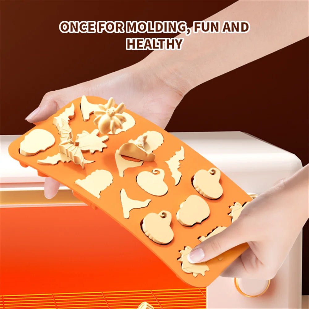 Moules d'halloween en Silicone pour chocolat 3D, moule gommeux, crâne, citrouille, chauve-souris, fantôme, chapeau de sorcière, araignée, pierre tombale - FATAONMoules d'halloween en Silicone pour chocolat 3D, moule gommeux, crâne, citrouille, chauve-souris, fantôme, chapeau de sorcière, araignée, pierre tombaleSolutions MaisonFATAON