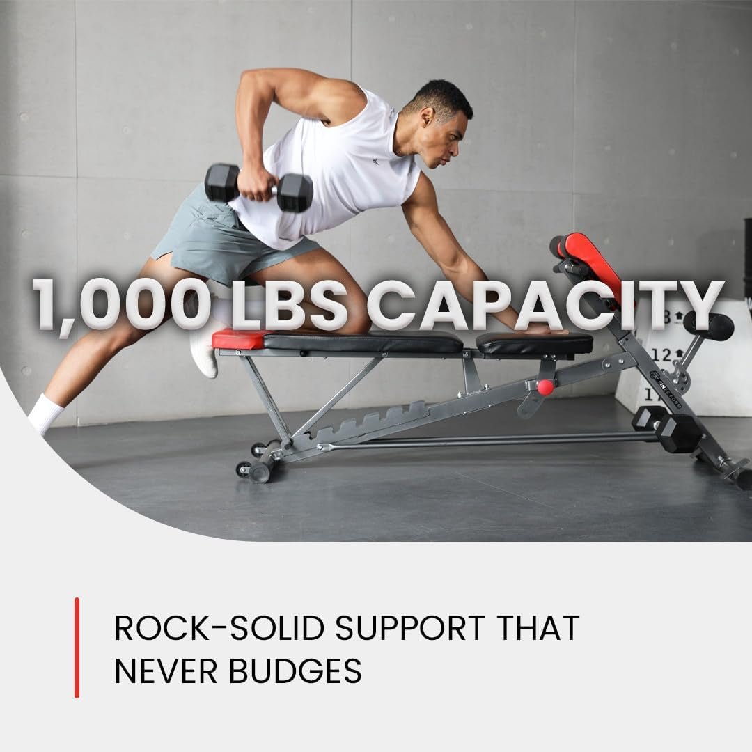 Multi - Functional FID Weight Bench for Full All - In - One Body Workout – Hyper Back Extension, Roman Chair, Adjustable Ab Sit up Bench, Incline Decline Bench, Flat Bench - Fix & GoMulti - Functional FID Weight Bench for Full All - In - One Body Workout – Hyper Back Extension, Roman Chair, Adjustable Ab Sit up Bench, Incline Decline Bench, Flat BenchFix & Go