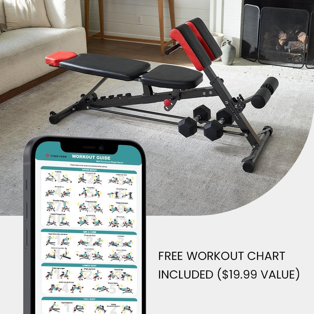 Multi - Functional FID Weight Bench for Full All - In - One Body Workout – Hyper Back Extension, Roman Chair, Adjustable Ab Sit up Bench, Incline Decline Bench, Flat Bench - Fix & GoMulti - Functional FID Weight Bench for Full All - In - One Body Workout – Hyper Back Extension, Roman Chair, Adjustable Ab Sit up Bench, Incline Decline Bench, Flat BenchFix & Go