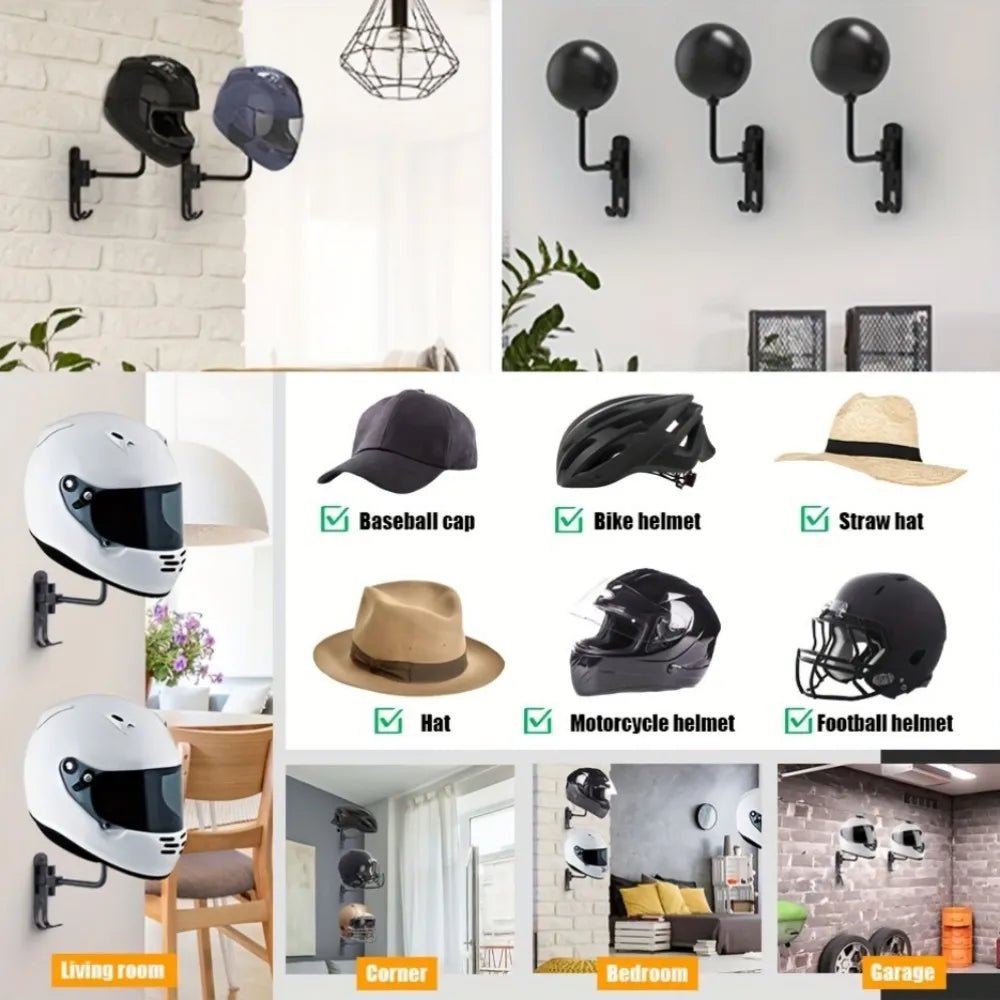 Multifonctionnel Porte-casque Rotatif à 180° Casque de moto Accessoires moto Crochet à griffes Fixé au mur à suspendre Chapeau Veste - FATAONMultifonctionnel Porte-casque Rotatif à 180° Casque de moto Accessoires moto Crochet à griffes Fixé au mur à suspendre Chapeau VesteAccessoires MotoFATAON