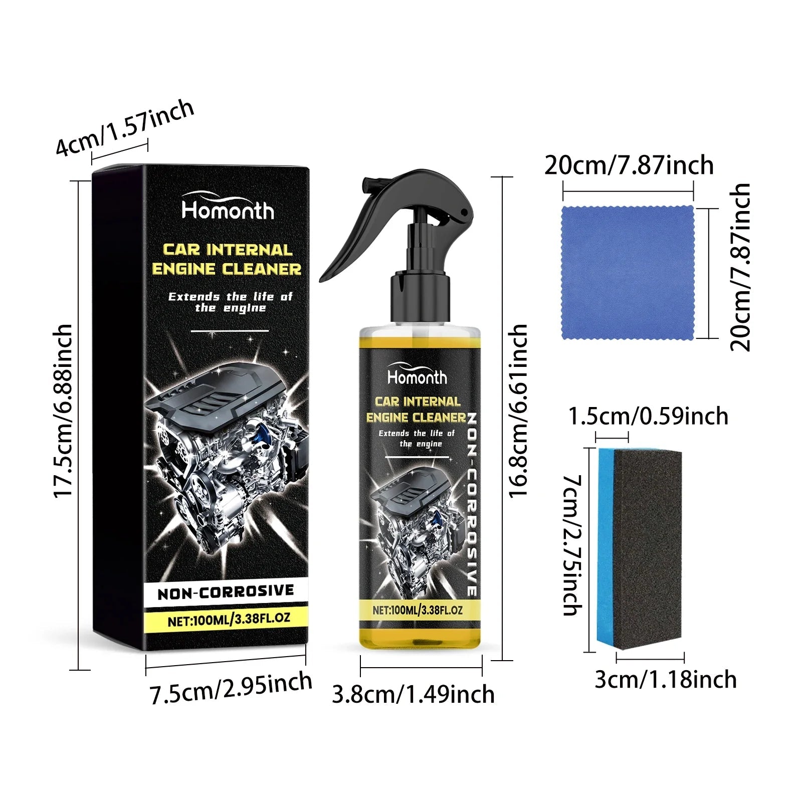 Nettoyant pour moteur automobile, dégraissant, concentré, lingette, élimine l'huile, compartiment propre, nettoyage automatique, accessoires d'entretien, 100ml - FATAONNettoyant pour moteur automobile, dégraissant, concentré, lingette, élimine l'huile, compartiment propre, nettoyage automatique, accessoires d'entretien, 100mlAccessoire AutoFATAON