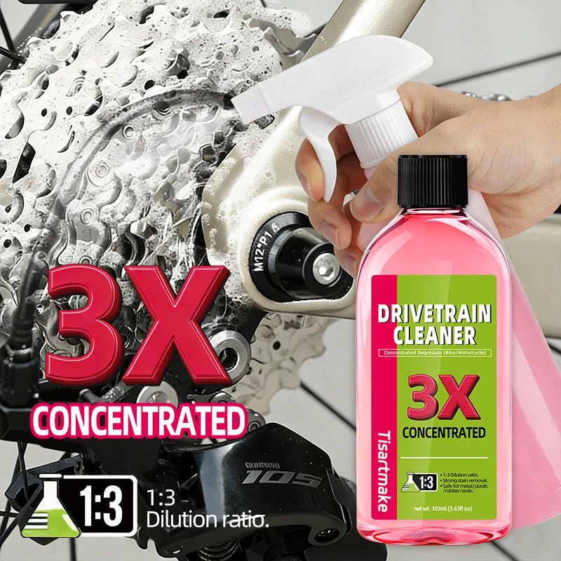 Nettoyant pour transmission de vélo 100 ml, liquide de nettoyage et d'entretien de chaîne de vélo, dégraissant en spray, nettoyant pour chaîne de vélo, dégraissant pour vélo - FATAONNettoyant pour transmission de vélo 100 ml, liquide de nettoyage et d'entretien de chaîne de vélo, dégraissant en spray, nettoyant pour chaîne de vélo, dégraissant pour véloAccessoires MotoFATAON