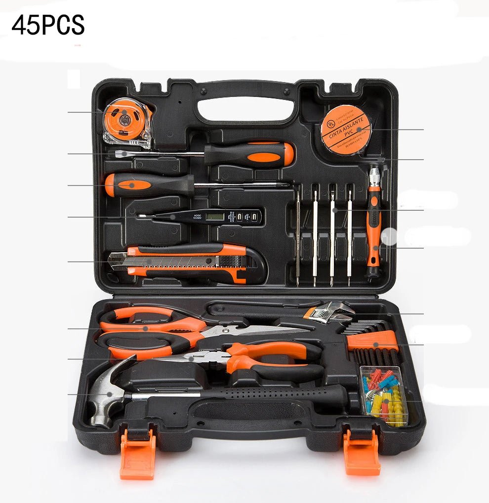 New Hardware Tool Set Combination Tool Set Multifunctional Household Use Manual Woodworking Toolbox Manual Repair Tool Sets - Fix & GoNew Hardware Tool Set Combination Tool Set Multifunctional Household Use Manual Woodworking Toolbox Manual Repair Tool SetsOutils & MesureFix & Go