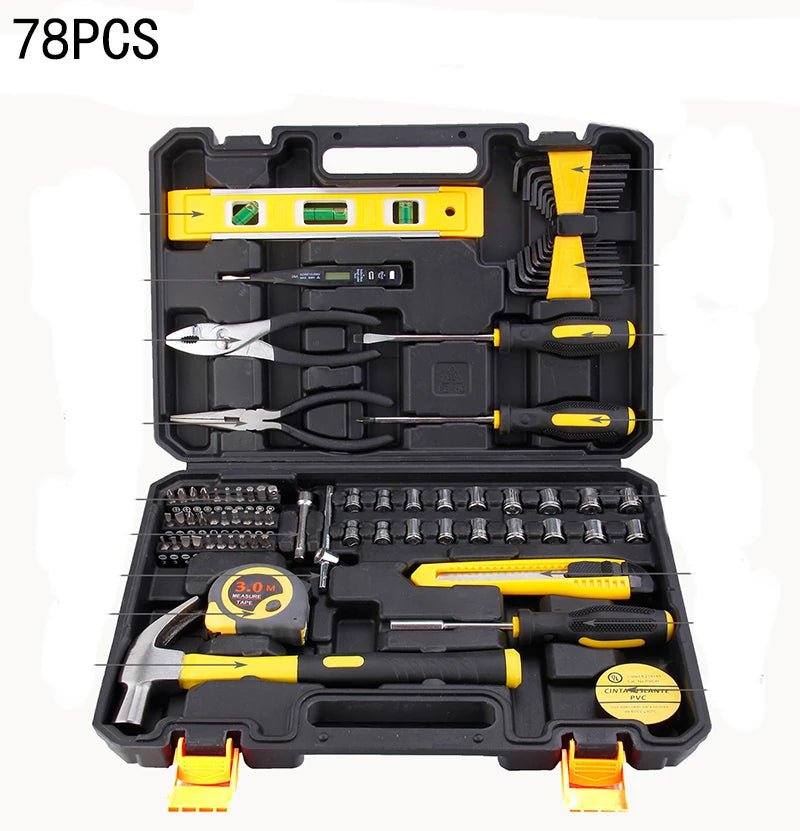 New Hardware Tool Set Combination Tool Set Multifunctional Household Use Manual Woodworking Toolbox Manual Repair Tool Sets - Fix & GoNew Hardware Tool Set Combination Tool Set Multifunctional Household Use Manual Woodworking Toolbox Manual Repair Tool SetsOutils & MesureFix & Go