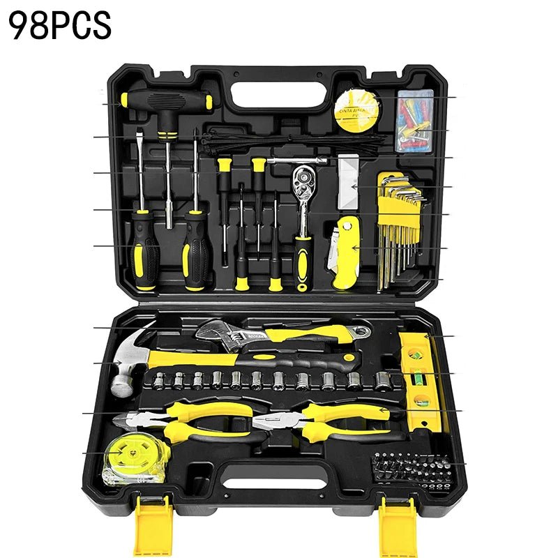 New Hardware Tool Set Combination Tool Set Multifunctional Household Use Manual Woodworking Toolbox Manual Repair Tool Sets - Fix & GoNew Hardware Tool Set Combination Tool Set Multifunctional Household Use Manual Woodworking Toolbox Manual Repair Tool SetsOutils & MesureFix & Go