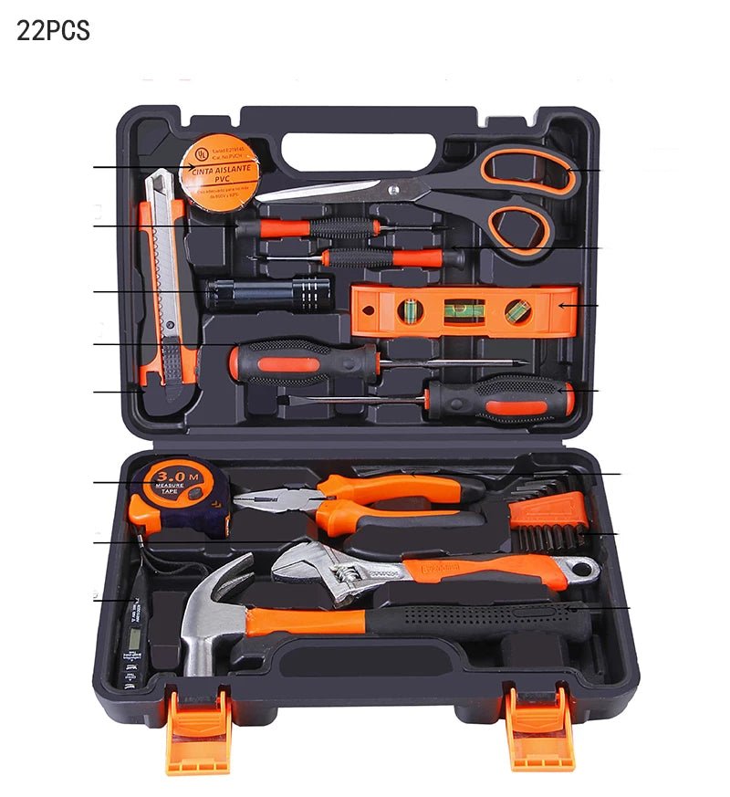 New Hardware Tool Set Combination Tool Set Multifunctional Household Use Manual Woodworking Toolbox Manual Repair Tool Sets - Fix & GoNew Hardware Tool Set Combination Tool Set Multifunctional Household Use Manual Woodworking Toolbox Manual Repair Tool SetsOutils & MesureFix & Go