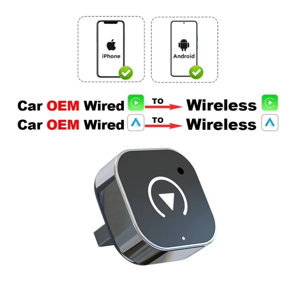 New Super Mini Carplay AI Box Wired to Wireless CarPlay&Android Auto 2in1 Box 5GHz WiFi5 for 99% Original Wired CarPlay/Auto Car - FATAONNew Super Mini Carplay AI Box Wired to Wireless CarPlay&Android Auto 2in1 Box 5GHz WiFi5 for 99% Original Wired CarPlay/Auto CarFATAON