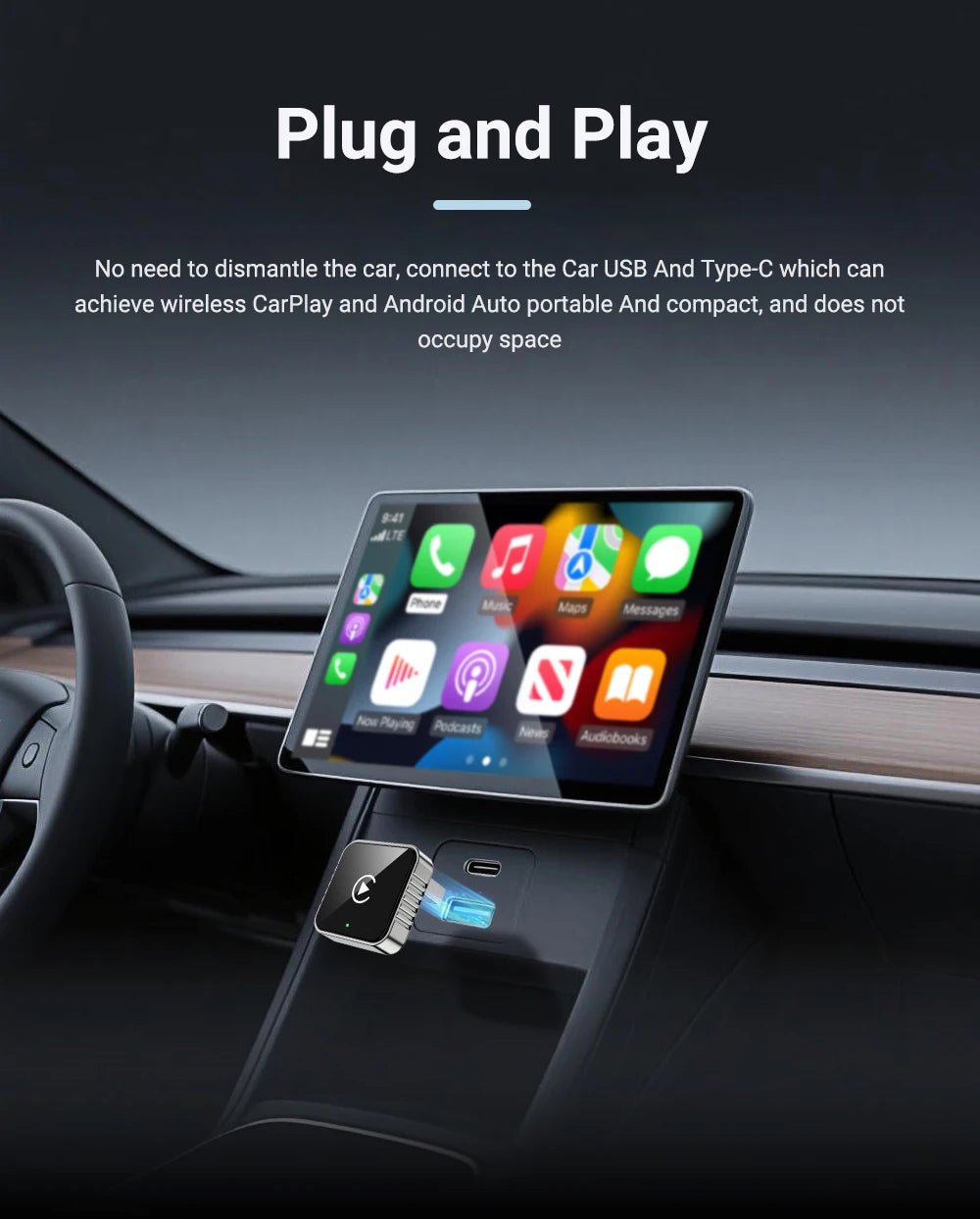 New Super Mini Carplay AI Box Wired to Wireless CarPlay&Android Auto 2in1 Box 5GHz WiFi5 for 99% Original Wired CarPlay/Auto Car - FATAONNew Super Mini Carplay AI Box Wired to Wireless CarPlay&Android Auto 2in1 Box 5GHz WiFi5 for 99% Original Wired CarPlay/Auto CarFATAON