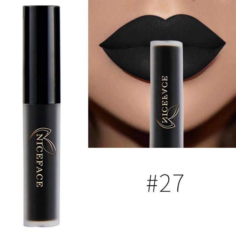 NICEFACE Nude Liquid Lipsticks Waterproof Velvet Matte Lip Gloss Long Lasting Non-stick Cup Lip Tint Makeup Pigment Cosmetics - FATAONNICEFACE Nude Liquid Lipsticks Waterproof Velvet Matte Lip Gloss Long Lasting Non-stick Cup Lip Tint Makeup Pigment CosmeticsBeauté femmeFATAON
