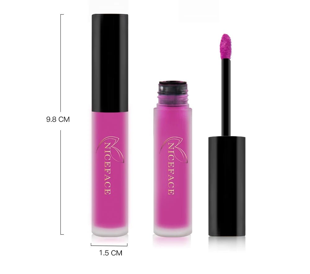 NICEFACE Nude Liquid Lipsticks Waterproof Velvet Matte Lip Gloss Long Lasting Non-stick Cup Lip Tint Makeup Pigment Cosmetics - FATAONNICEFACE Nude Liquid Lipsticks Waterproof Velvet Matte Lip Gloss Long Lasting Non-stick Cup Lip Tint Makeup Pigment CosmeticsBeauté femmeFATAON