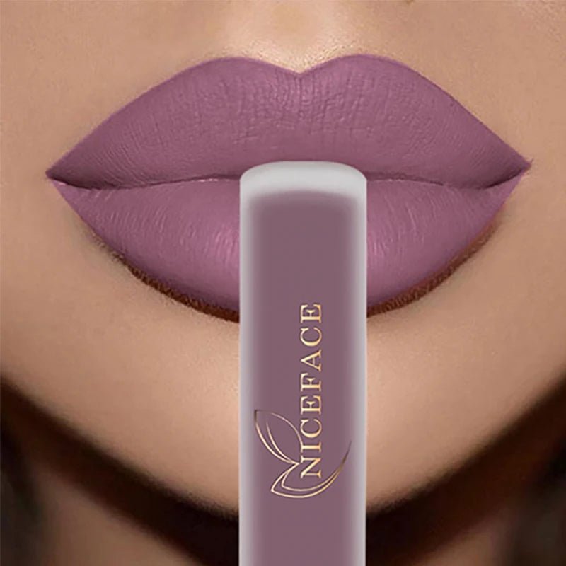 NICEFACE Nude Liquid Lipsticks Waterproof Velvet Matte Lip Gloss Long Lasting Non-stick Cup Lip Tint Makeup Pigment Cosmetics - FATAONNICEFACE Nude Liquid Lipsticks Waterproof Velvet Matte Lip Gloss Long Lasting Non-stick Cup Lip Tint Makeup Pigment CosmeticsBeauté femmeFATAON