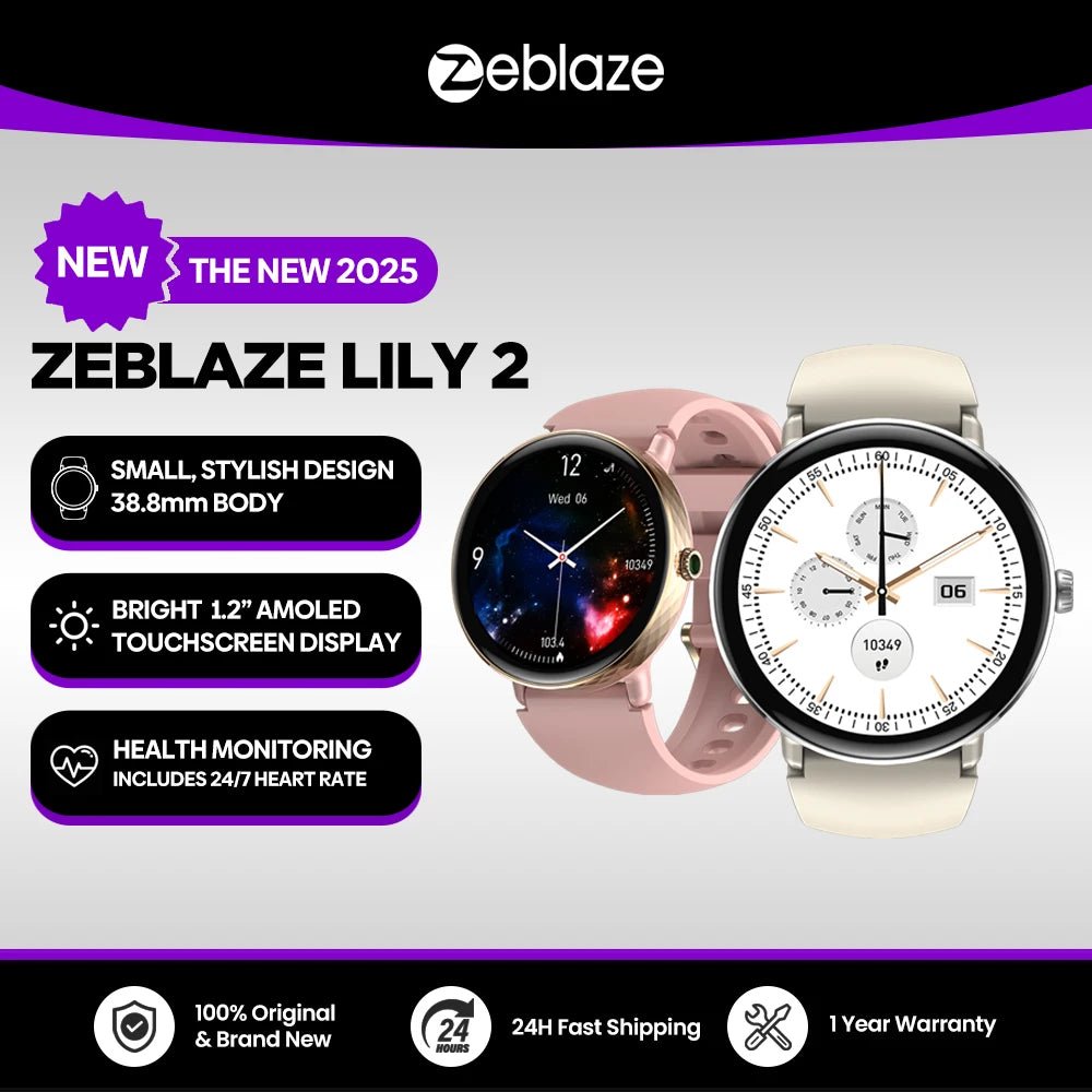 Nouveau 2026 Zeblaze LILY 2 appel vocal femme Smartwatch Double sangle 1.2 "HD AMOLED affichage surveillance de la santé sport montre intelligente - FATAONNouveau 2026 Zeblaze LILY 2 appel vocal femme Smartwatch Double sangle 1.2 "HD AMOLED affichage surveillance de la santé sport montre intelligenteTechnologie IntelligenteFATAON