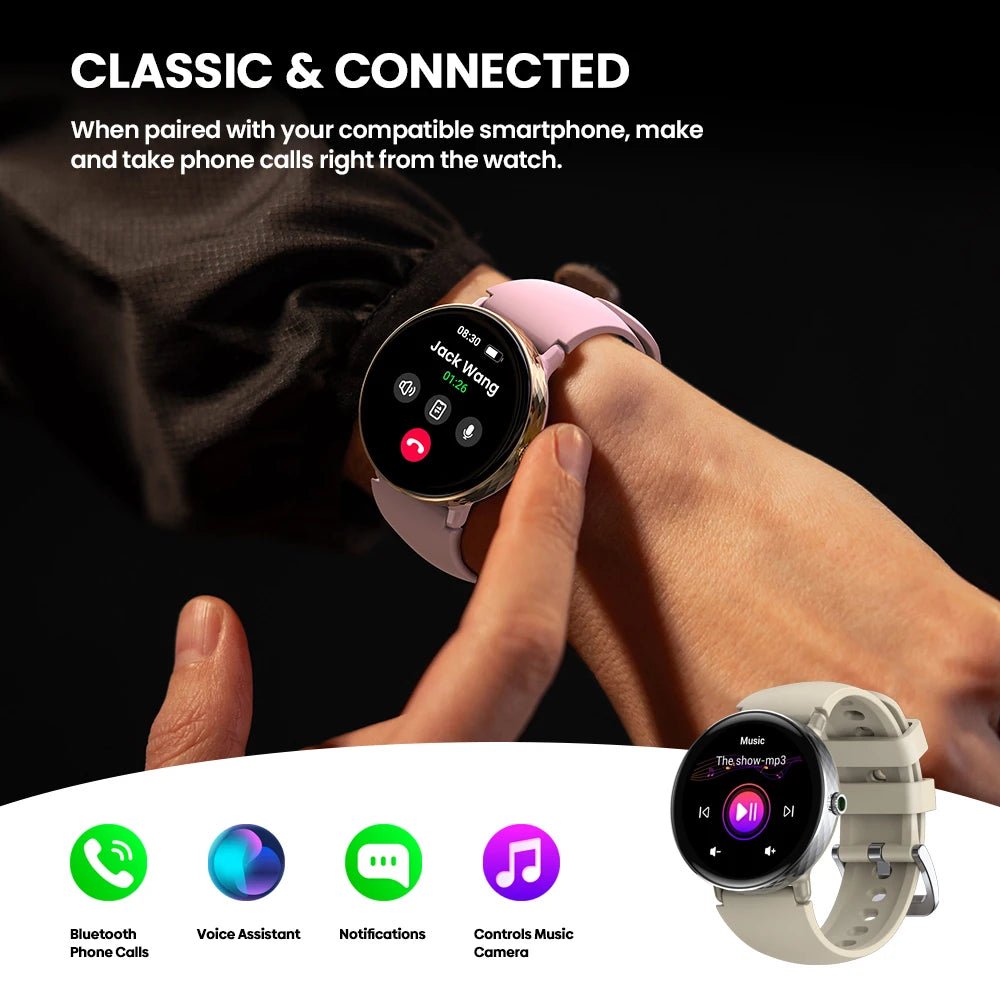 Nouveau 2026 Zeblaze LILY 2 appel vocal femme Smartwatch Double sangle 1.2 "HD AMOLED affichage surveillance de la santé sport montre intelligente - FATAONNouveau 2026 Zeblaze LILY 2 appel vocal femme Smartwatch Double sangle 1.2 "HD AMOLED affichage surveillance de la santé sport montre intelligenteTechnologie IntelligenteFATAON