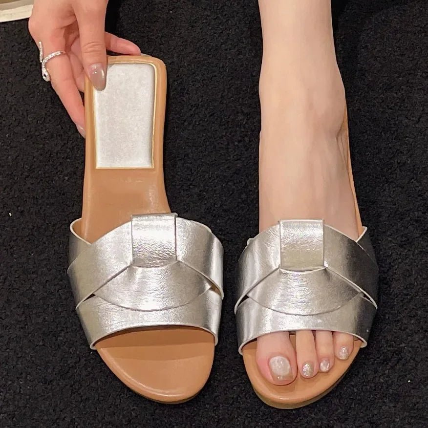 Nouveau créateur d'été femmes couleur unie pantoufles De mode Zapatos De Mujer chaussures pour femmes pantoufles femmes pantoufles femmes chaussures - FATAONNouveau créateur d'été femmes couleur unie pantoufles De mode Zapatos De Mujer chaussures pour femmes pantoufles femmes pantoufles femmes chaussuresMode FemmeFATAON