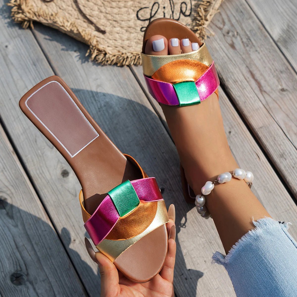 Nouveau créateur d'été femmes couleur unie pantoufles De mode Zapatos De Mujer chaussures pour femmes pantoufles femmes pantoufles femmes chaussures - FATAONNouveau créateur d'été femmes couleur unie pantoufles De mode Zapatos De Mujer chaussures pour femmes pantoufles femmes pantoufles femmes chaussuresMode FemmeFATAON
