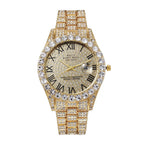 Nouveau Hip Hop glacé hommes montre plein strass autour de luxe montres à Quartz horloge ronde unisexe cadran rouge montre-bracelet cadeau - FATAONNouveau Hip Hop glacé hommes montre plein strass autour de luxe montres à Quartz horloge ronde unisexe cadran rouge montre-bracelet cadeauMode HommeFATAON