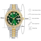 Nouveau Hip Hop glacé hommes montre plein strass autour de luxe montres à Quartz horloge ronde unisexe cadran rouge montre-bracelet cadeau - FATAONNouveau Hip Hop glacé hommes montre plein strass autour de luxe montres à Quartz horloge ronde unisexe cadran rouge montre-bracelet cadeauMode HommeFATAON
