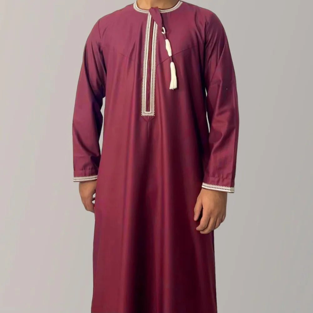 Nouveaux hommes musulmans à manches longues Robe pull Abaya Daffah Jubba Thobe Pakistan saoudien arabe caftan Islam vêtements Robe de prière Afghan - FATAONNouveaux hommes musulmans à manches longues Robe pull Abaya Daffah Jubba Thobe Pakistan saoudien arabe caftan Islam vêtements Robe de prière AfghanMode HommeFATAON