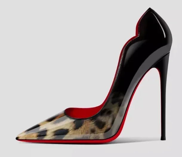 Nouveaux talons hauts noirs pointus de 12cm pour femmes, talons fins avec tempérament sexy, bouche peu profonde, chaussures simples à semelle rouge 34-46 - FATAONNouveaux talons hauts noirs pointus de 12cm pour femmes, talons fins avec tempérament sexy, bouche peu profonde, chaussures simples à semelle rouge 34-46Mode FemmeFATAON