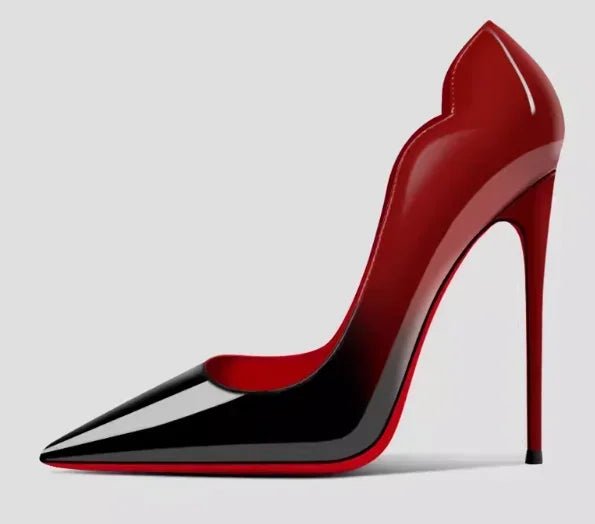 Nouveaux talons hauts noirs pointus de 12cm pour femmes, talons fins avec tempérament sexy, bouche peu profonde, chaussures simples à semelle rouge 34-46 - FATAONNouveaux talons hauts noirs pointus de 12cm pour femmes, talons fins avec tempérament sexy, bouche peu profonde, chaussures simples à semelle rouge 34-46Mode FemmeFATAON