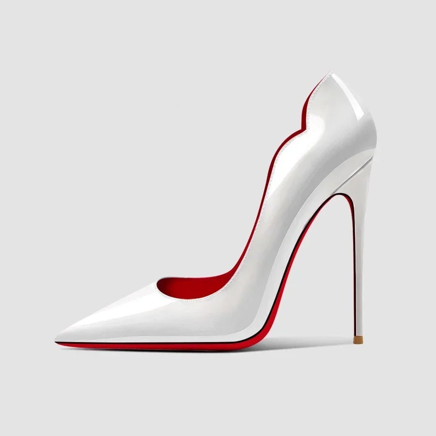 Nouveaux talons hauts noirs pointus de 12cm pour femmes, talons fins avec tempérament sexy, bouche peu profonde, chaussures simples à semelle rouge 34-46 - FATAONNouveaux talons hauts noirs pointus de 12cm pour femmes, talons fins avec tempérament sexy, bouche peu profonde, chaussures simples à semelle rouge 34-46Mode FemmeFATAON
