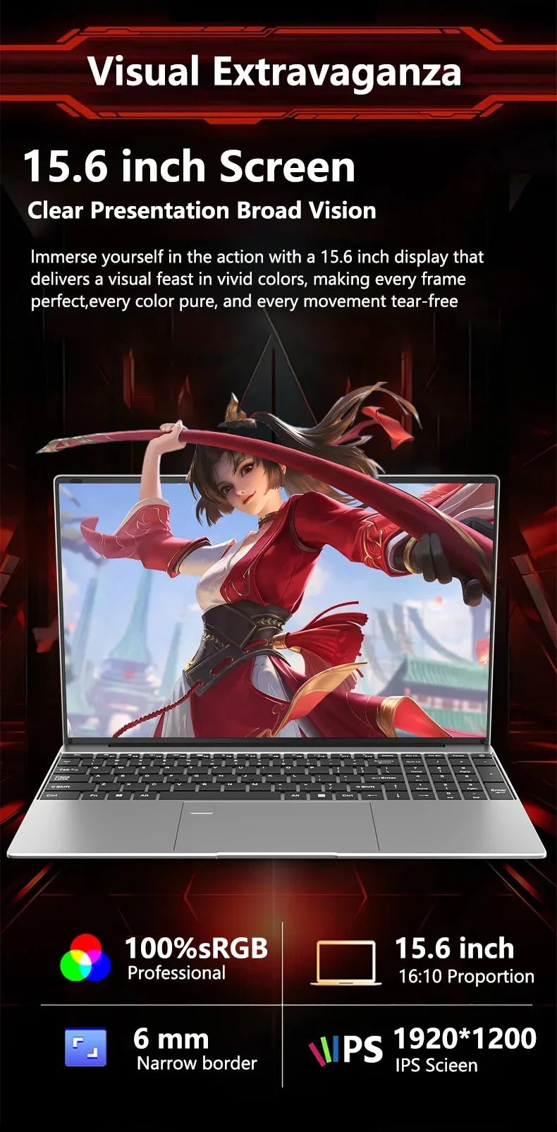 Nouvel Ordinateur Portable 15,6 Pouces Intel 6500Y 32 Go DDR3 512 Go 1 To 2 To SSD Windows 11 Rétroéclairé Lecteur d'Empreintes Digitales Gaming et Bureautique - FATAONNouvel Ordinateur Portable 15,6 Pouces Intel 6500Y 32 Go DDR3 512 Go 1 To 2 To SSD Windows 11 Rétroéclairé Lecteur d'Empreintes Digitales Gaming et BureautiqueProductivité & OrganisationFATAON