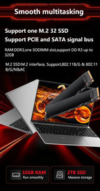 Nouvel Ordinateur Portable 15,6 Pouces Intel 6500Y 32 Go DDR3 512 Go 1 To 2 To SSD Windows 11 Rétroéclairé Lecteur d'Empreintes Digitales Gaming et Bureautique - FATAONNouvel Ordinateur Portable 15,6 Pouces Intel 6500Y 32 Go DDR3 512 Go 1 To 2 To SSD Windows 11 Rétroéclairé Lecteur d'Empreintes Digitales Gaming et BureautiqueProductivité & OrganisationFATAON