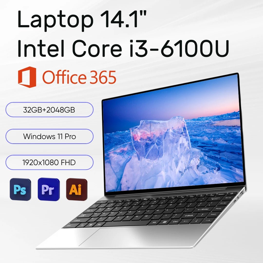 Nouvel ordinateur portable ultra fin de 14,1 pouces, processeur Intel Core I3-6100U, 32 Go de RAM, SSD de 2 To, écran FHD 1920*1080, Windows 11 Pro, ordinateur de bureau pour les études - FATAONNouvel ordinateur portable ultra fin de 14,1 pouces, processeur Intel Core I3-6100U, 32 Go de RAM, SSD de 2 To, écran FHD 1920*1080, Windows 11 Pro, ordinateur de bureau pour les étudesProductivité & OrganisationFATAON