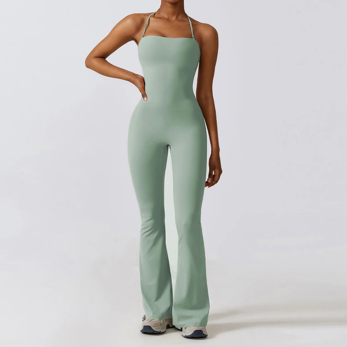Nouvelle combinaison de yoga sans manches pour femme, salopette évasée de sport à dos nu pour la gym, tenue de sport pour femme - FATAONNouvelle combinaison de yoga sans manches pour femme, salopette évasée de sport à dos nu pour la gym, tenue de sport pour femmeMode FemmeFATAON