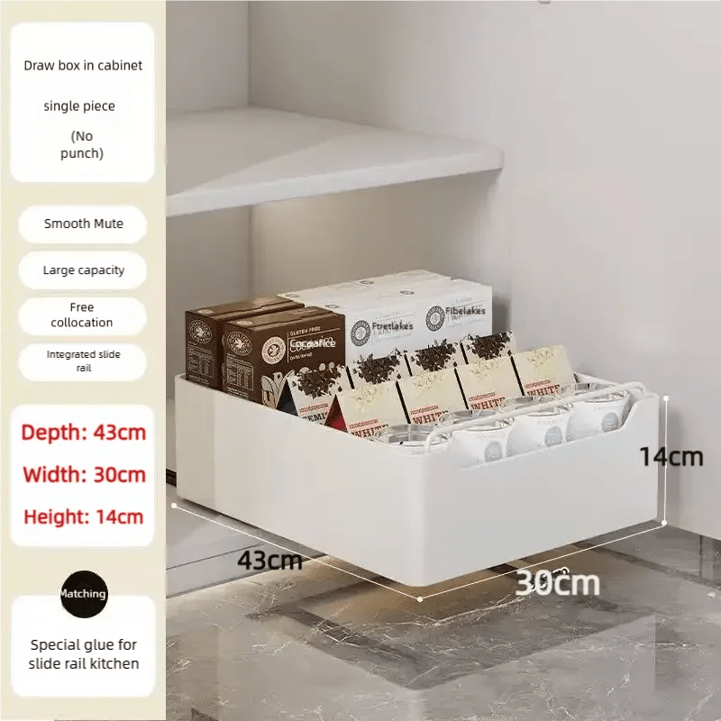 Nouvelle étagère de rangement de cuisine avec Rails coulissants, Type tiroir de cuisine extractible, plateau organisateur, boîte à épices, étagère de rangement, armoires de rangement - FATAONNouvelle étagère de rangement de cuisine avec Rails coulissants, Type tiroir de cuisine extractible, plateau organisateur, boîte à épices, étagère de rangement, armoires de rangementSolutions MaisonFATAON