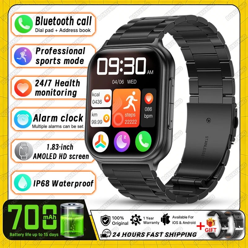 Nouvelle montre connectée 2026 pour femmes, suivi sportif et de forme physique, étanche IP68, fréquence cardiaque 24h intégrée, appels Bluetooth, montre connectée tendance pour femmes - FATAONNouvelle montre connectée 2026 pour femmes, suivi sportif et de forme physique, étanche IP68, fréquence cardiaque 24h intégrée, appels Bluetooth, montre connectée tendance pour femmesMode FemmeFATAON