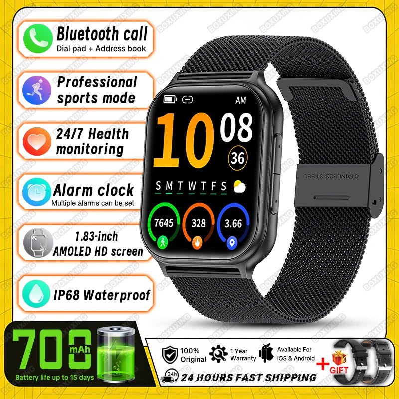 Nouvelle montre connectée 2026 pour femmes, suivi sportif et de forme physique, étanche IP68, fréquence cardiaque 24h intégrée, appels Bluetooth, montre connectée tendance pour femmes - FATAONNouvelle montre connectée 2026 pour femmes, suivi sportif et de forme physique, étanche IP68, fréquence cardiaque 24h intégrée, appels Bluetooth, montre connectée tendance pour femmesMode FemmeFATAON