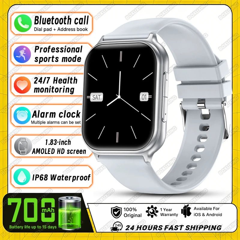 Nouvelle montre connectée 2026 pour femmes, suivi sportif et de forme physique, étanche IP68, fréquence cardiaque 24h intégrée, appels Bluetooth, montre connectée tendance pour femmes - FATAONNouvelle montre connectée 2026 pour femmes, suivi sportif et de forme physique, étanche IP68, fréquence cardiaque 24h intégrée, appels Bluetooth, montre connectée tendance pour femmesMode FemmeFATAON
