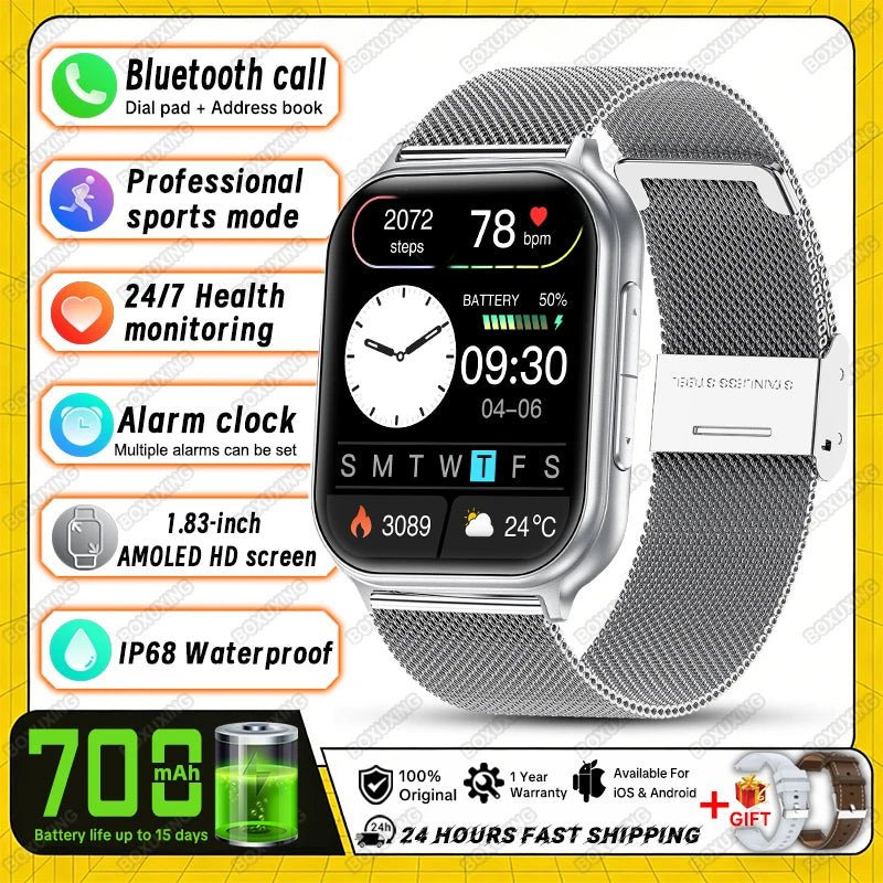 Nouvelle montre connectée 2026 pour femmes, suivi sportif et de forme physique, étanche IP68, fréquence cardiaque 24h intégrée, appels Bluetooth, montre connectée tendance pour femmes - FATAONNouvelle montre connectée 2026 pour femmes, suivi sportif et de forme physique, étanche IP68, fréquence cardiaque 24h intégrée, appels Bluetooth, montre connectée tendance pour femmesMode FemmeFATAON