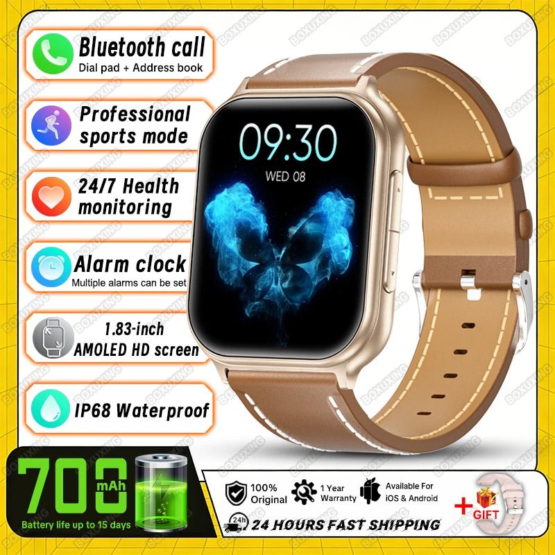 Nouvelle montre connectée 2026 pour femmes, suivi sportif et de forme physique, étanche IP68, fréquence cardiaque 24h intégrée, appels Bluetooth, montre connectée tendance pour femmes - FATAONNouvelle montre connectée 2026 pour femmes, suivi sportif et de forme physique, étanche IP68, fréquence cardiaque 24h intégrée, appels Bluetooth, montre connectée tendance pour femmesMode FemmeFATAON