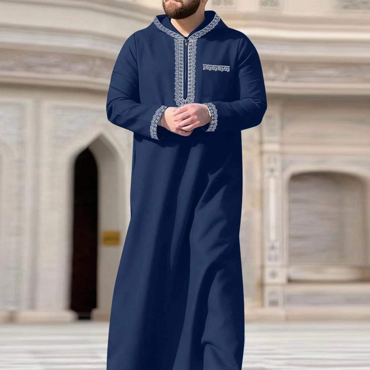 Nouvelle robe islamique musulmane pour hommes, thobe à manches longues, broderie classique, robe de style ethnique arabe, robe décontractée formelle pour hommes, robe de prière - FATAONNouvelle robe islamique musulmane pour hommes, thobe à manches longues, broderie classique, robe de style ethnique arabe, robe décontractée formelle pour hommes, robe de prièreMode HommeFATAON