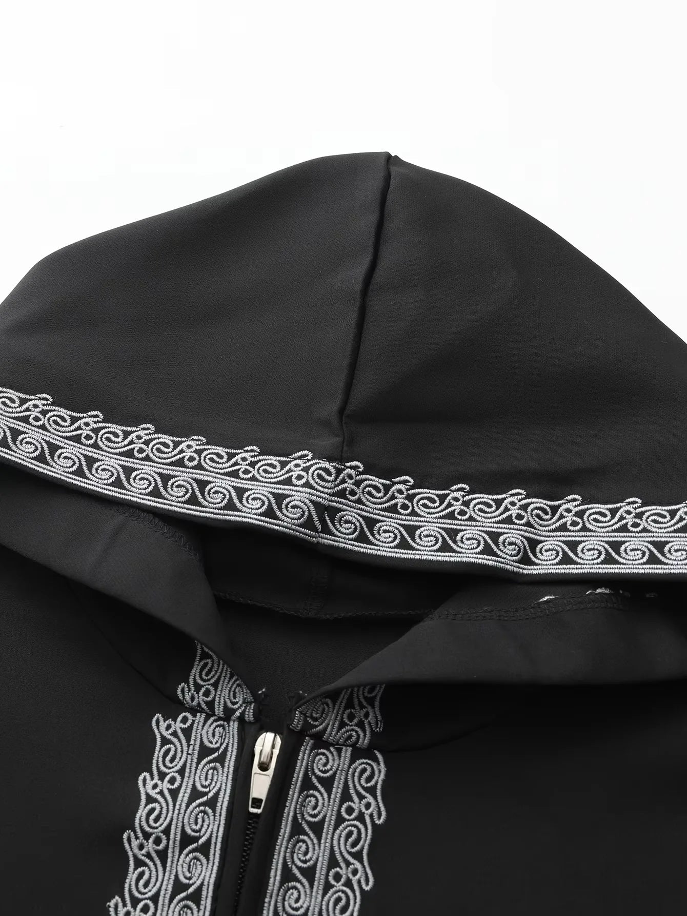 Nouvelle robe longue pour hommes musulmans, vêtement ethnique islamique à capuche, robe longue décontractée élégante et simple pour hommes avec broderie rétro du Moyen-Orient - FATAONNouvelle robe longue pour hommes musulmans, vêtement ethnique islamique à capuche, robe longue décontractée élégante et simple pour hommes avec broderie rétro du Moyen-OrientMode HommeFATAON