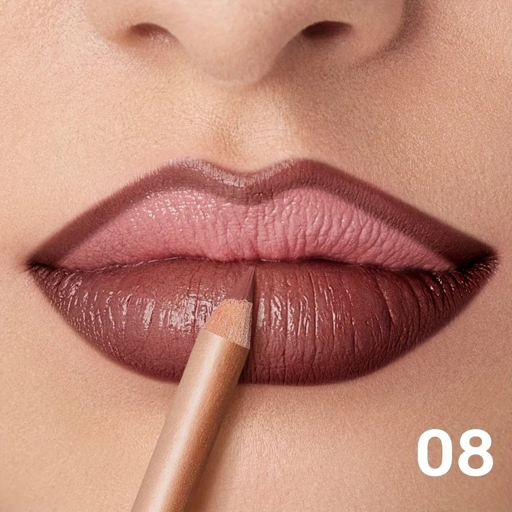 Nude Matte Lip Liner, Waterproof Long Lasting High Pigment Lip Pencil, Smooth Precise Lip Makeup Gift for Women - Fix & GoNude Matte Lip Liner, Waterproof Long Lasting High Pigment Lip Pencil, Smooth Precise Lip Makeup Gift for WomenFix & Go