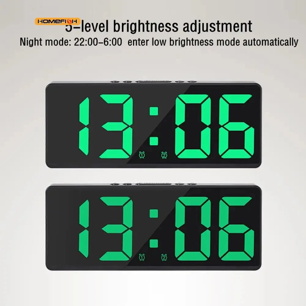Numéro créatif horloge couleur veilleuse température calendrier réveil LED grand nombre horloge électronique rétro-éclairage décor à la maison - FATAONNuméro créatif horloge couleur veilleuse température calendrier réveil LED grand nombre horloge électronique rétro-éclairage décor à la maisonSolutions MaisonFATAON