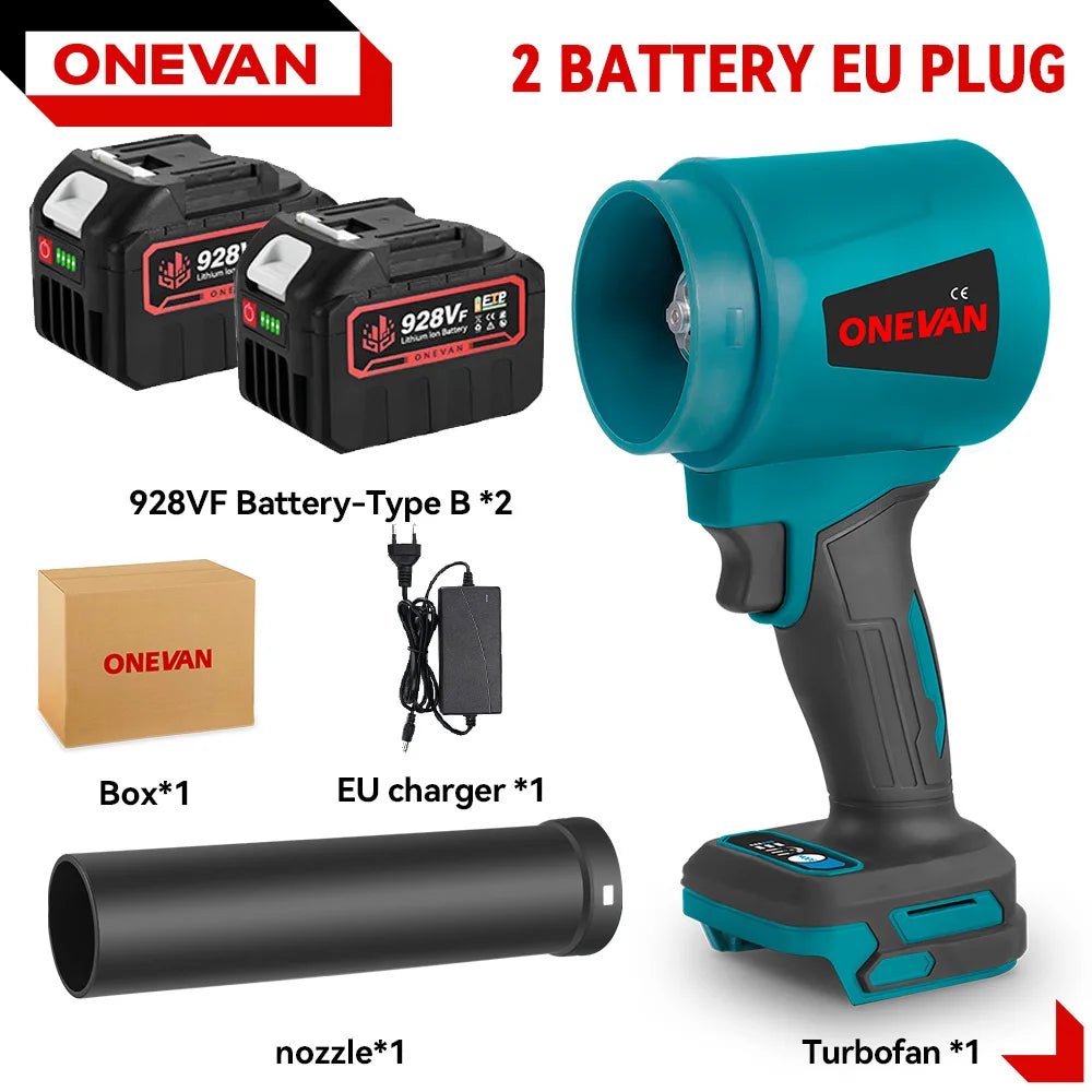 ONEVAN 400 M/s souffleurs Turbo électriques sans brosse 300000 tr/min souffleur de feuilles portatif outil de soufflage de poussière pour batterie Makita 18 V - FATAONONEVAN 400 M/s souffleurs Turbo électriques sans brosse 300000 tr/min souffleur de feuilles portatif outil de soufflage de poussière pour batterie Makita 18 VOutils & PerformanceFATAON