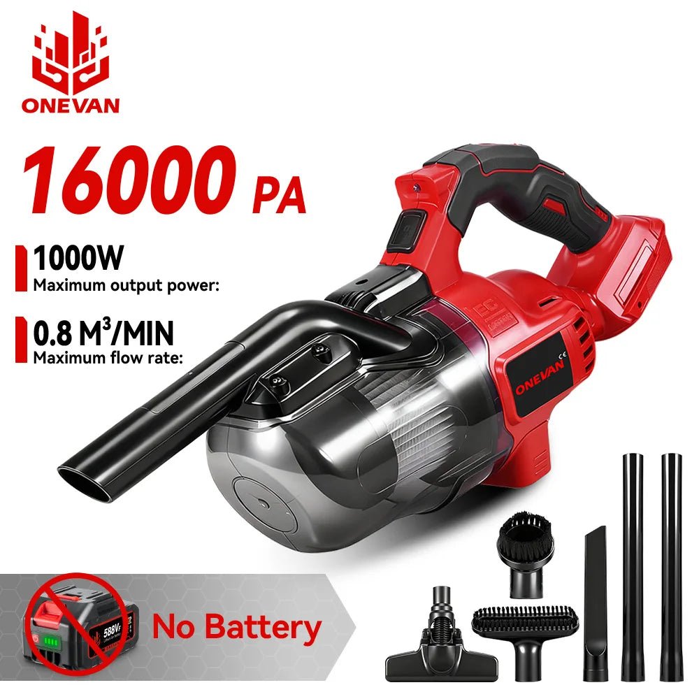 ONEVAN – aspirateur électrique sans fil 16000PA, outils électriques multifonctionnels pour le nettoyage des sols, broche de batterie 18V - FATAONONEVAN – aspirateur électrique sans fil 16000PA, outils électriques multifonctionnels pour le nettoyage des sols, broche de batterie 18VOutils & PerformanceFATAON
