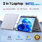 Ordinateur Portable 2 en 1 pour ordinateur Portable Intel N4020, écran tactile de 11.6 pouces, Ram 8 go Rom 128 go-1 to SSD Windows 11 Pro - FATAONOrdinateur Portable 2 en 1 pour ordinateur Portable Intel N4020, écran tactile de 11.6 pouces, Ram 8 go Rom 128 go-1 to SSD Windows 11 ProProductivité & OrganisationFATAON